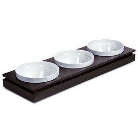 bowl board L base|basin plate|3 bowls 6-part plastic white  L 795 mm  x 265 mm  H 85 mm product photo
