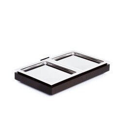cooling plate Set 3 base|2 trays|accumulator stainless steel wood wenge coloured  L 530 mm  B 325 mm  H 85 mm product photo