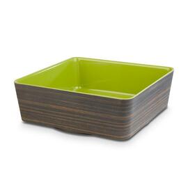 bowl 4 ltr 265 mm x 265 mm APS PLUS UNIVERSAL melamine green | brown square H 90 mm product photo  S