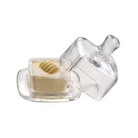 butter server glass with lid  L 90 mm  B 90 mm  H 90 mm product photo