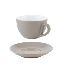 cappuccino cup with saucer SNUG porcelain grey 300 ml product photo