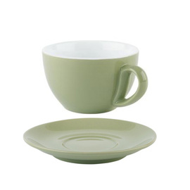 cappuccino cup with saucer SNUG porcelain green 300 ml product photo