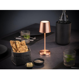 rechargeable table lamp MERLE MINI copper coloured H 250 mm product photo  S