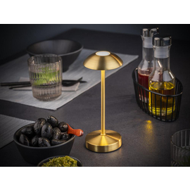 rechargeable table lamp ALVA golden coloured H 205 mm product photo  S