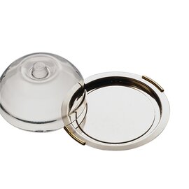 Cheese bell Finesse, round, Ø 22 cm, with gilded brass handles, fresh cover from Luran product photo