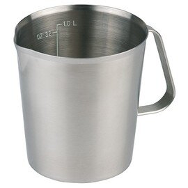 measuring cup|universal jug stainless steel graduated up to 1 ltr  Ø 120 mm  H 130 mm product photo
