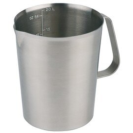 measuring cup|universal jug stainless steel graduated up to 2 ltr  Ø 140 mm  H 170 mm product photo