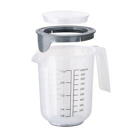 Mixing cup with lid with lid PP silicone transparent 1 ltr Ø 125 mm H 160 mm product photo  S