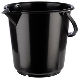 Bucket with spout polyethylene 17 ltr black Ø 330 mm H 320 mm product photo