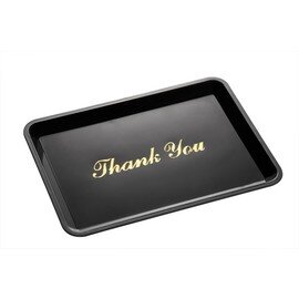 invoice tray ABS black lettering "Thank you" rectangular | 165 mm  x 115 mm product photo