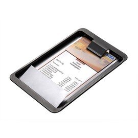 invoice tray ABS black rectangular | 200 mm  x 120 mm product photo