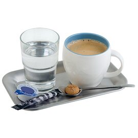 serving tray KAFFEEHAUS stainless steel matt | rectangular 215 mm  x 130 mm product photo