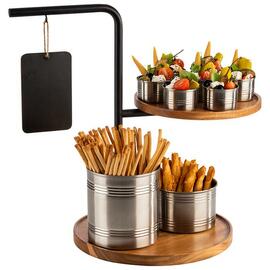 2-tier etagere black brown | 470 mm x 300 mm H 440 mm product photo  S