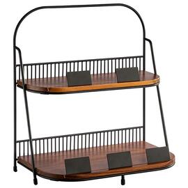 2-tier etagere black brown | 355 mm x 210 mm H 400 mm product photo