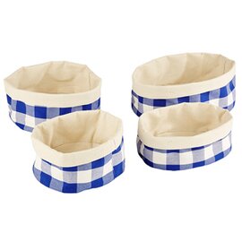 bread bag cotton blue natural-coloured  Ø 170 mm  H 80 mm product photo