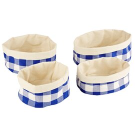 bread bag cotton blue natural-coloured  Ø 170 mm  H 80 mm product photo