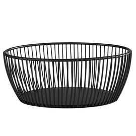 basket metal black oval 200 mm  x 150 mm  H 80 mm product photo