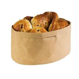bread bag natural fibres beige oval 300 mm  x 200 mm  H 180 mm product photo  S