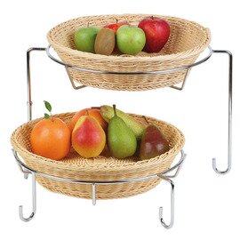 buffet basket rack metal | 2 shelves | 920 mm  x 470 mm  H 300 mm product photo  S