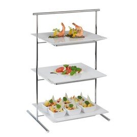 serving rack XXL-PURE PURE metal | 3 shelves | 450 mm  x 370 mm  H 720 mm product photo