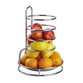 etagère FRUITS BUFFET metal stainless steel with rack|bowl  Ø 275 mm  H 320 mm product photo