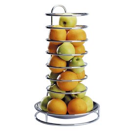 etagère FRUITS BUFFET metal stainless steel with rack|bowl  Ø 320 mm  H 530 mm product photo