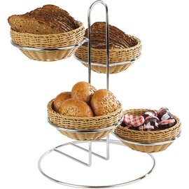 serving rack metal plastic light beige | 4 shelves with what 4 baskets  Ø 480 mm  H 490 mm product photo