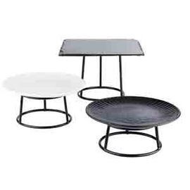 buffet stand MULTI ROUND metal black | 1 shelf  H 80 mm product photo  S