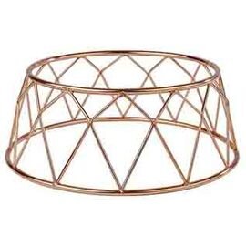 CLEARANCE | buffet stand DIAMOND metal copper coloured | 1 shelf  H 100 mm product photo