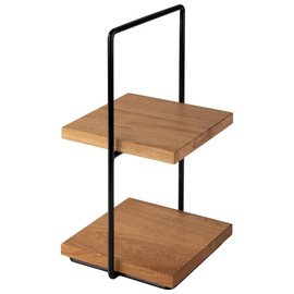 2-tier etagere black | brown | 200 mm x 230 mm H 405 mm product photo