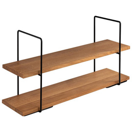 2-tier etagere black | brown | 200 mm x 800 mm H 405 mm product photo