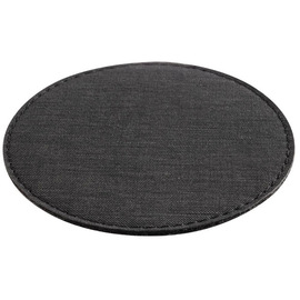 coaster set of 6 leatherette anthracite Ø 110 mm product photo
