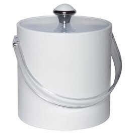 ice bucket WEISS with lid 1.5 ltr plastic transparent white  Ø 150 mm  H 150 mm product photo