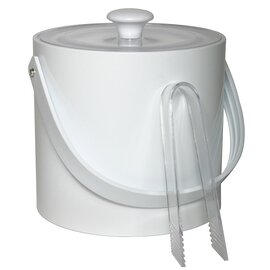 ice bucket WEISS with lid 3 ltr plastic transparent white  Ø 200 mm  H 180 mm product photo