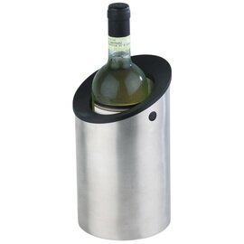 Bottle cooler &quot;FROZEN&quot;, stainless steel frosted, plastic, incl. Cooling cup, for 0,7 - 1,5 liter bottles, reusable cooling sleeve, cools without ice immediately to drinking temperature, Ø 12,5 x H 22 cm product photo