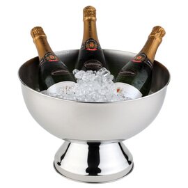 Champagne cooler, polished stainless steel, rim edged, Ø 33 cm, H 22 cm product photo