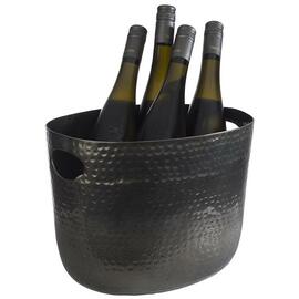 wine cooler|champagne cooler black 7 ltr aluminium hammered 300 mm 235 mm H 230 mm product photo  S