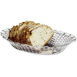 Table basket, stainless steel, oval, 24,5 x 18 x 5 cm, stackable, dishwasher safe product photo