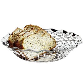 Table basket, stainless steel, round, Ø 25 x 5 cm, stackable, dishwasher safe product photo