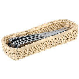 cutlery basket woll white 1 compartment  L 270 mm  H 45 mm product photo