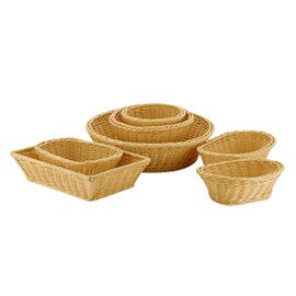 buffet basket plastic beige oval 370 mm  x 275 mm  H 90 mm product photo