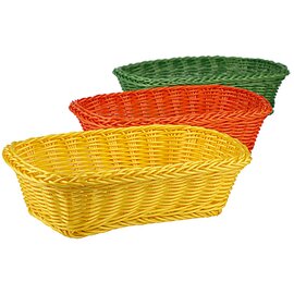 Poly rattan wicker basket polypropylene rattan green