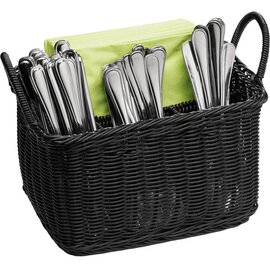 cutlery basket ECONOMIC black 4 compartments  L 260 mm  H 150 mm product photo