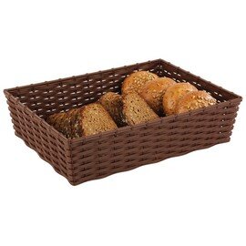 buffet basket plastic brown 395 mm  x 295 mm  H 100 mm product photo