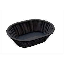 fruit basket plastic black oval 230 mm  x 170 mm  H 65 mm product photo