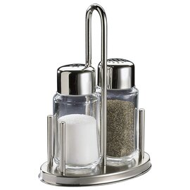 cruet CLASSIC • salt|pepper glass stainless steel H 160 mm product photo