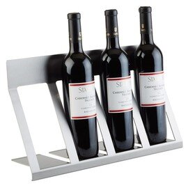 bottle display LARGE stainless steel | 4 shelves | 460 mm  x 150 mm  H 195 mm product photo