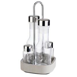 pepper cruet | salt cruet | vinegar cruet | oil cruet ELEMENT • pepper|salt|vinegar|oil plastic glass stainless steel metal concrete H 250 mm product photo