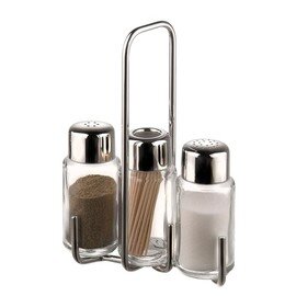 cruet PROFI • salt|pepper|toothpicks glass stainless steel metal H 170 mm product photo