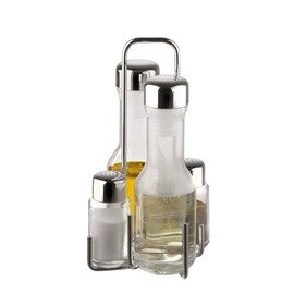 cruet PROFI • vinegar|oil|salt|pepper glass stainless steel H 220 mm product photo